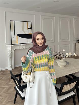 Pola Balon Kol Kazak Yeşil