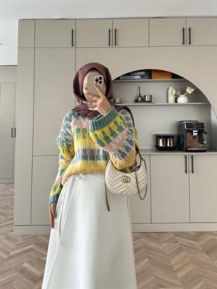 Pola Balon Kol Kazak Yeşil