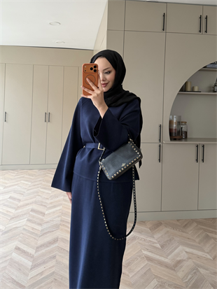 Simli Triko Etekli Takım Lacivert