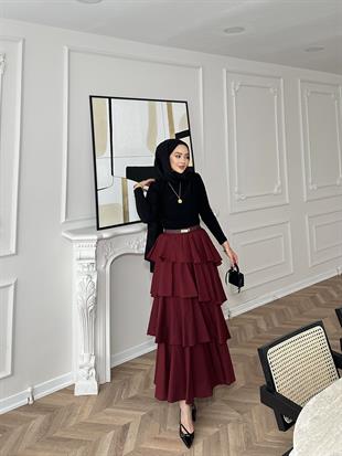 Premium Katkat Etek Bordo