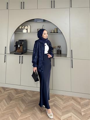 Pullu Bomber Ceket Lacivert