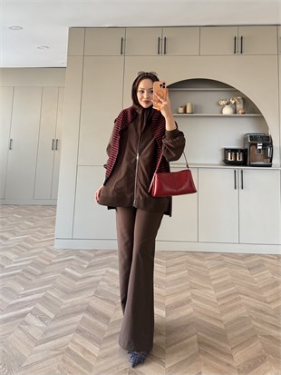 Pulp Bomber Pantolonlu Takım Kahve (4582)
