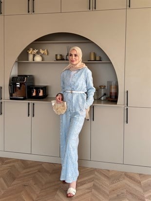 Râha İthal Pantolonlu Takım Mavi (5820)