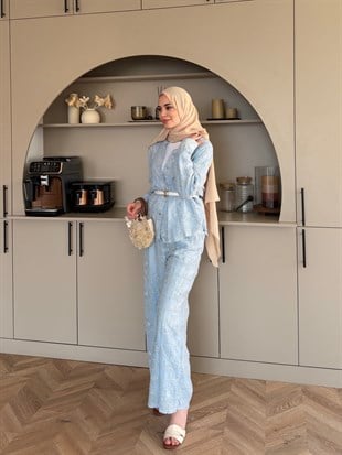 Râha İthal Pantolonlu Takım Mavi (5820)