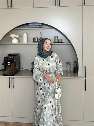 Radia Tül Elbise Haki