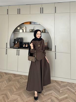 Raisa Cupra Etekli Takım Kahve