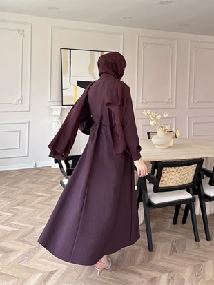 Ravi Düğme Detaylı Kruvaze Elbise Mürdüm (2011)