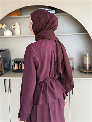 Reid Taş Detaylı Etekli Takım Mürdüm (4426)