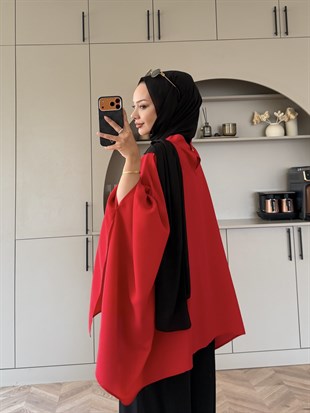 Ren Pelerinli Gömlek Kırmızı (4542)