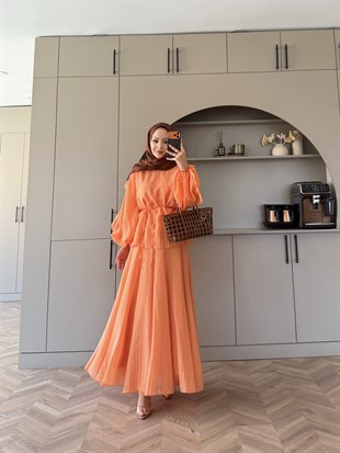 Reyha Asimetrik Etekli Takım Turuncu (4502)