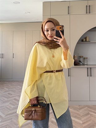 Ria Asimetrik Kesim Bluz Butteryellow (5479)
