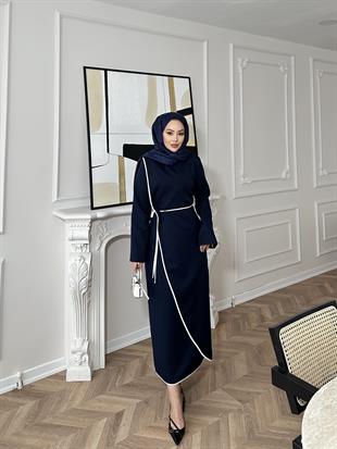 Rila Biyeli Elbise Lacivert