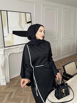 Rila Biyeli Elbise Siyah