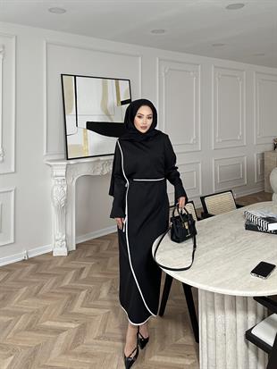 Rila Biyeli Elbise Siyah