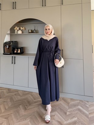 Rima Keten Elbise Lacivert (4527)