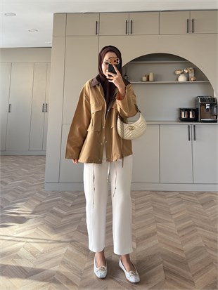 Rio Çıtçıtlı Ceket Camel (2381)