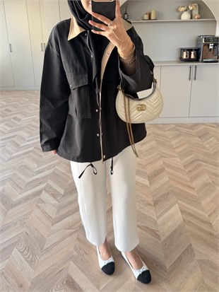 Rio Çıtçıtlı Ceket Siyah (2381)