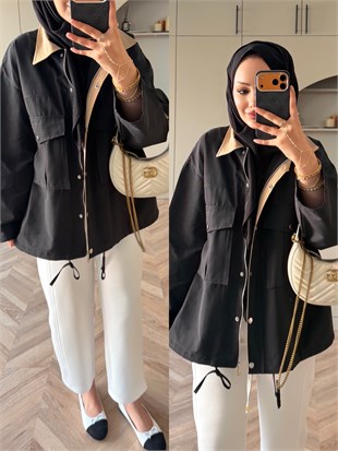 Rio Çıtçıtlı Ceket Siyah (2381)