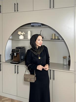 Riva Simli Etekli Takım Siyah