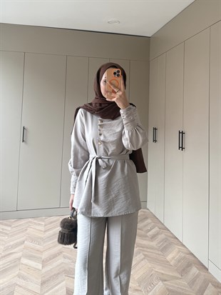 Roma Düğmeli Cupra Takım Bej (4443)