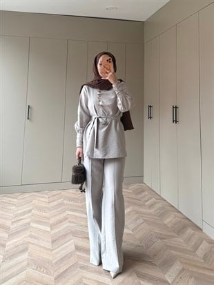 Roma Düğmeli Cupra Takım Bej (4443)