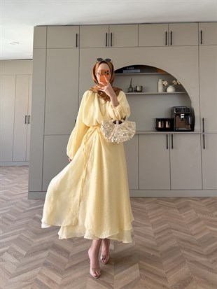 Ronnie Beli Bağlamalı Etekli Takım ButterYellow (2383)