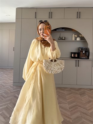 Ronnie Beli Bağlamalı Etekli Takım ButterYellow (2383)