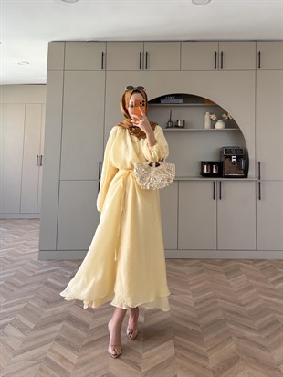 Ronnie Beli Bağlamalı Etekli Takım ButterYellow (2383)