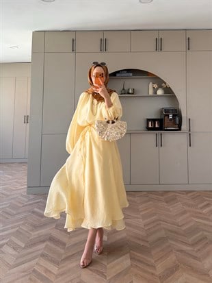 Ronnie Beli Bağlamalı Etekli Takım ButterYellow (2383)