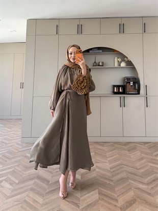 Ronnie Beli Bağlamalı Etekli Takım Haki (2383)