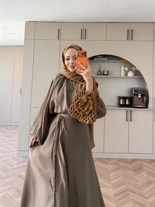 Ronnie Beli Bağlamalı Etekli Takım Haki (2383)