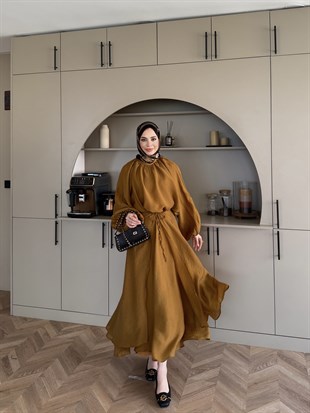 Ronnie Beli Bağlamalı Etekli Takım Hardal (2383)