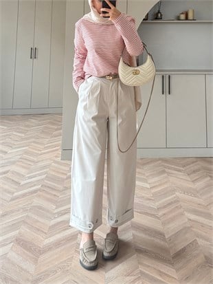 Rope Bilek Boy Boru Paça Pantolon Taş (3936)