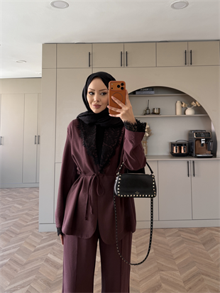 Rosta Dantel Detaylı Cupra Takım Mürdüm (2005)