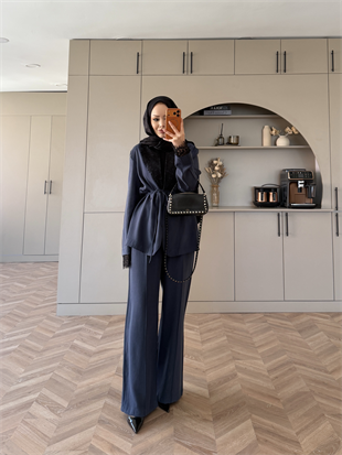 Rosta Dantel Detaylı Ceket Takım Lacivert (2005)