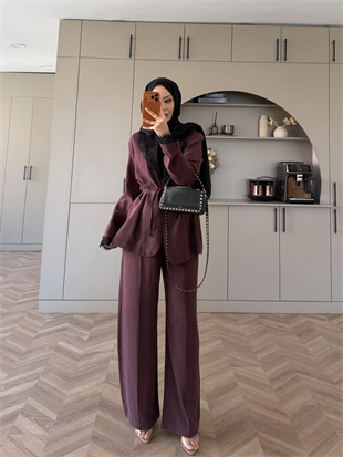 Rosta Dantel Detaylı Cupra Takım Mürdüm (2005)