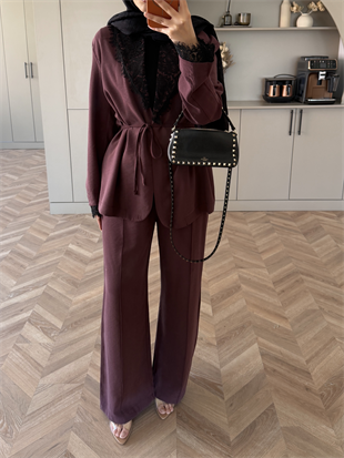 Rosta Dantel Detaylı Cupra Takım Mürdüm (2005)