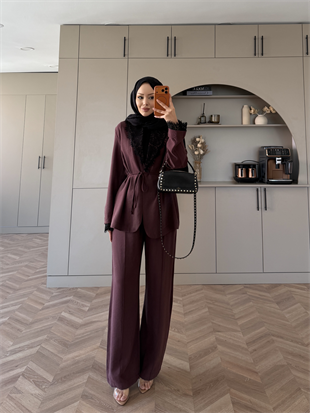 Rosta Dantel Detaylı Cupra Takım Mürdüm (2005)