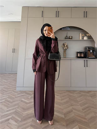 Rosta Dantel Detaylı Cupra Takım Mürdüm (2005)