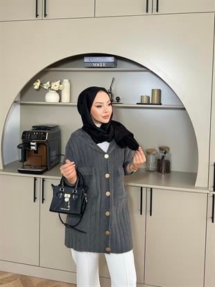  Rove Angora Hırka Antrasit