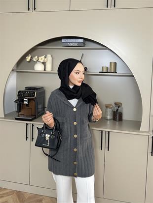  Rove Angora Hırka Antrasit