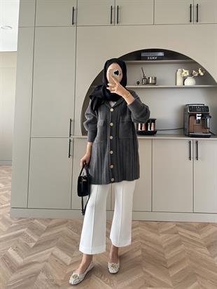  Rove Angora Hırka Antrasit