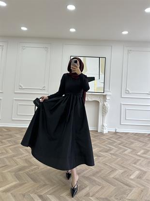 Paraşüt Elbise Siyah