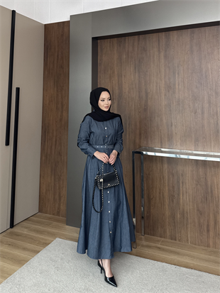 Ruslan Kemerli Kot Elbise Yeşil (820)