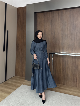 Ruslan Kemerli Kot Elbise Yeşil (820)