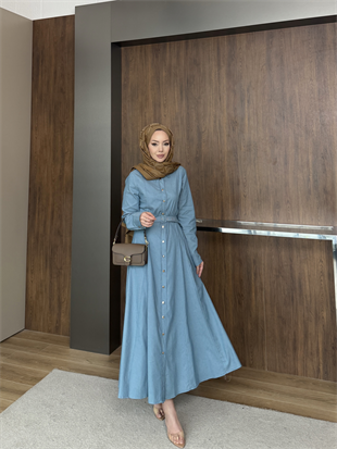 Ruslan Kemerli Kot Elbise Ekru (820)