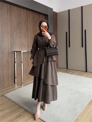 Saher Kat Kat Elbise Acı Kahve (4422)