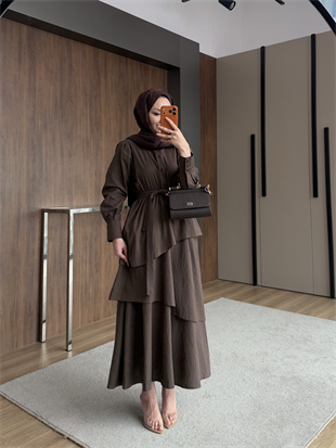 Saher Kat Kat Elbise Acı Kahve (4422)