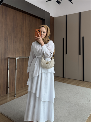 Saher Kat Kat Elbise Ekru (4422)