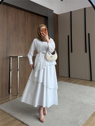 Saher Kat Kat Elbise Ekru (4422)